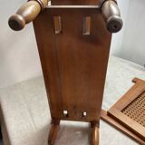 Magazine rack, wood and cane