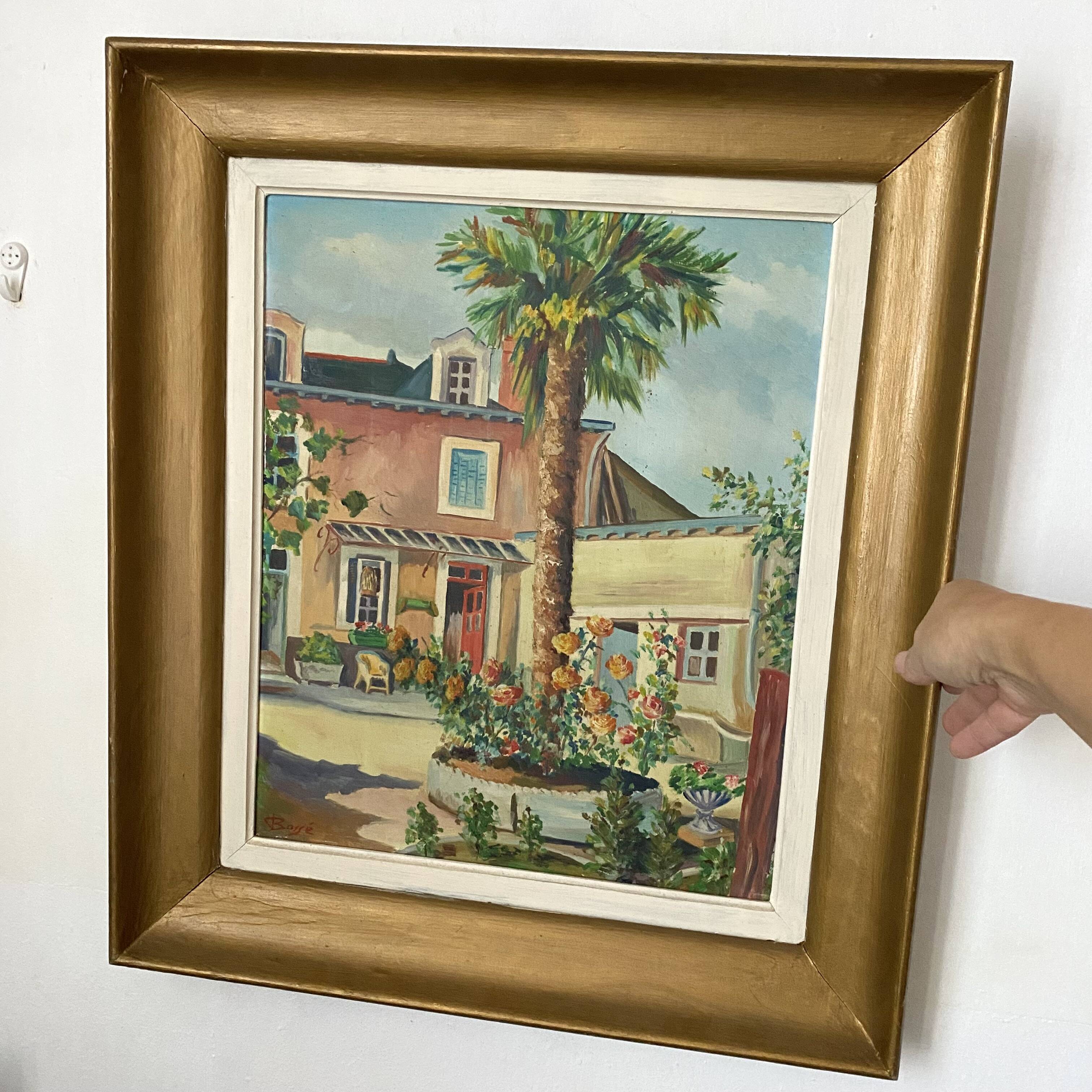 Grande toile encadrée maison ensoleillée
