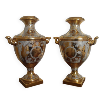 large pair of Medici vases