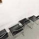 Série de 6 Chaises "Spaghetti" Design Italien Années 80 – Noir & Chrome