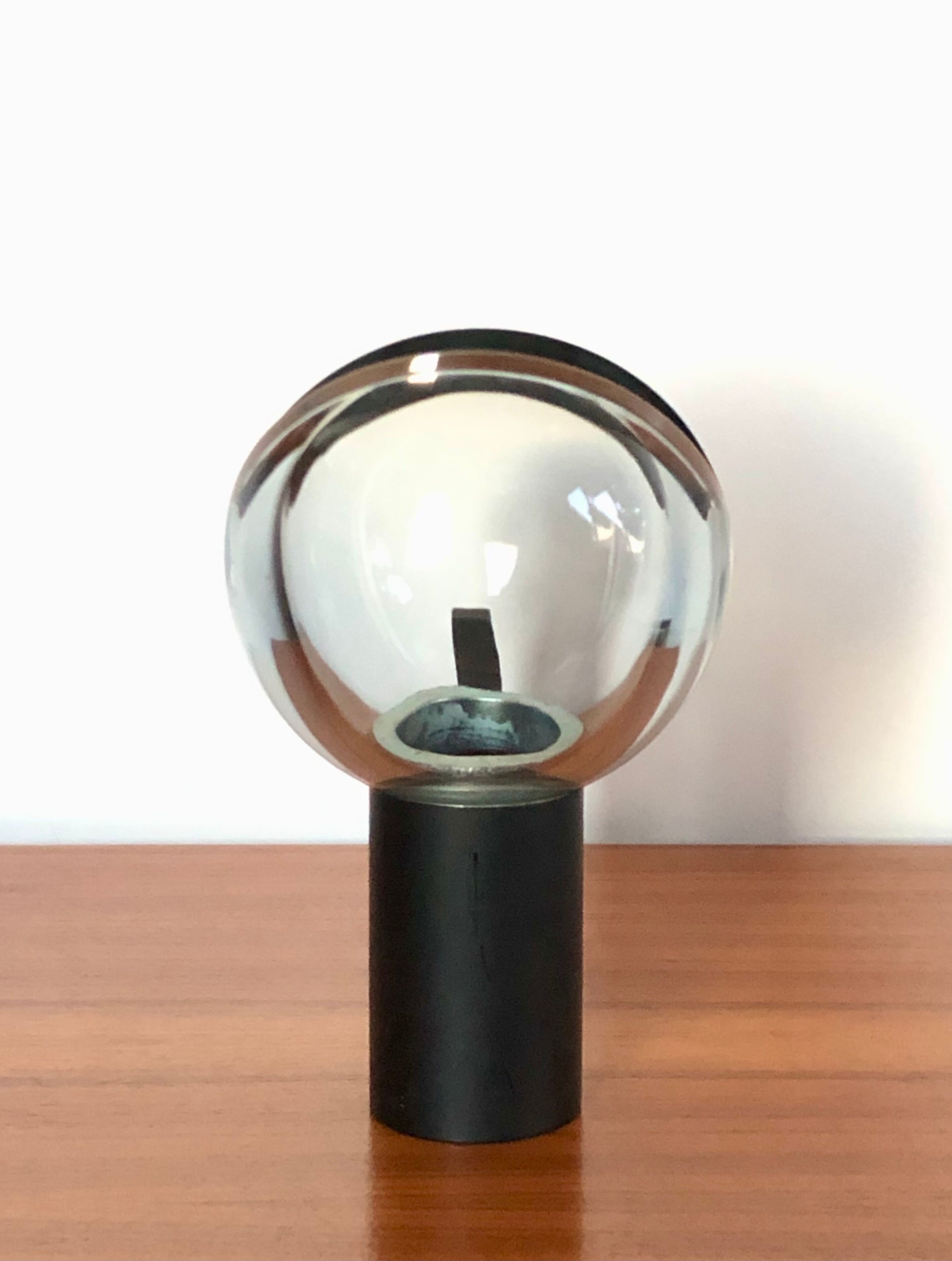 Applique de Flavio Poli en verre de Murano gris, Italie années 70