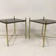 Pair of lacquered goatskin tables