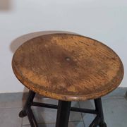 Tabouret métal & bois dans le style de Rowac années 1950/60. industriel