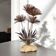 Sculpture vintage brutalisme en métal et pierre Desert Rose de John Steck