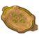 Vintage green wooden decorative plate, Italy, 1960s