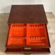 1960s cutlery box with Croco-style coating