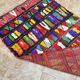 Vintage Moroccan Boujaad rug: Small abstract red Boucherouite rug.