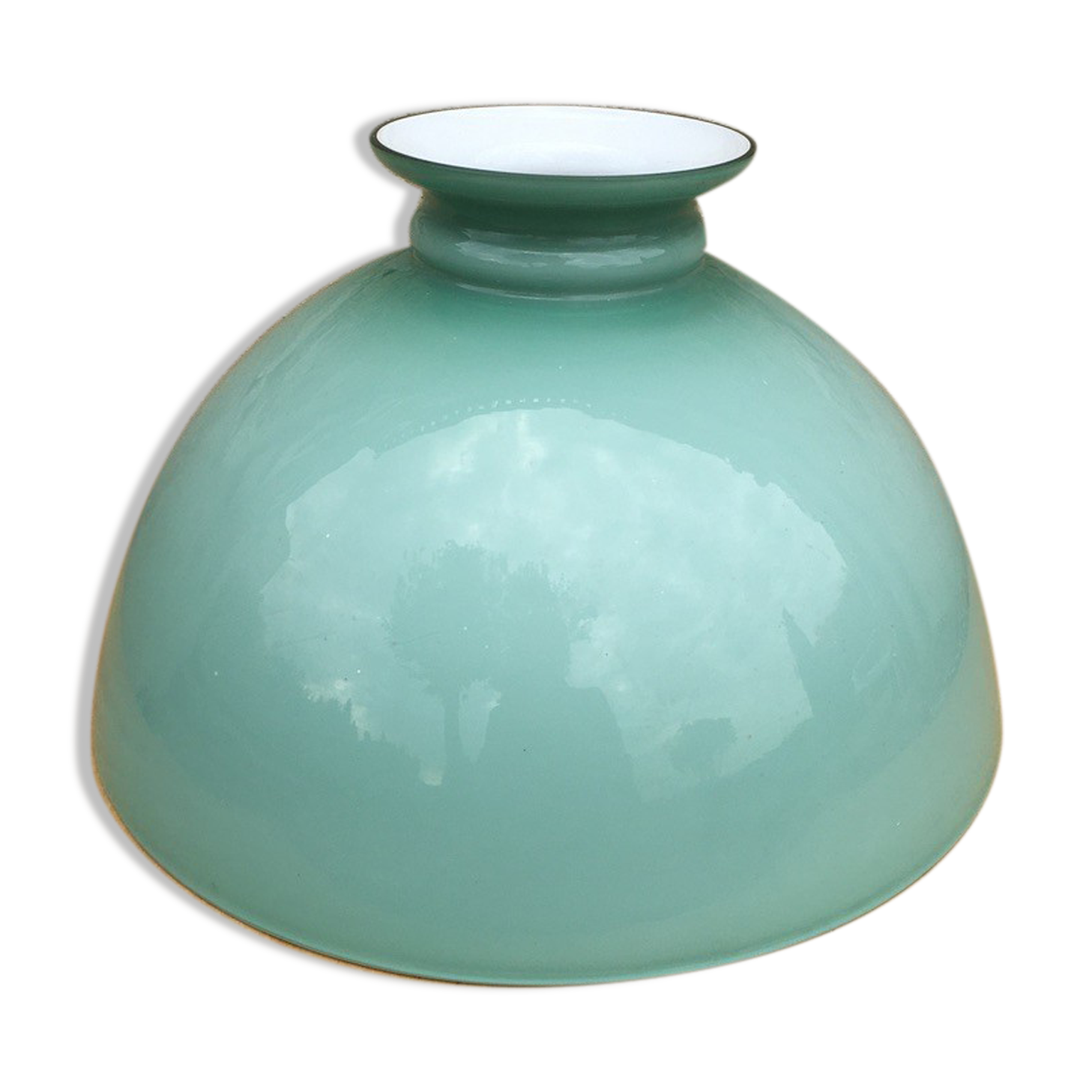 Green opaline lampshade