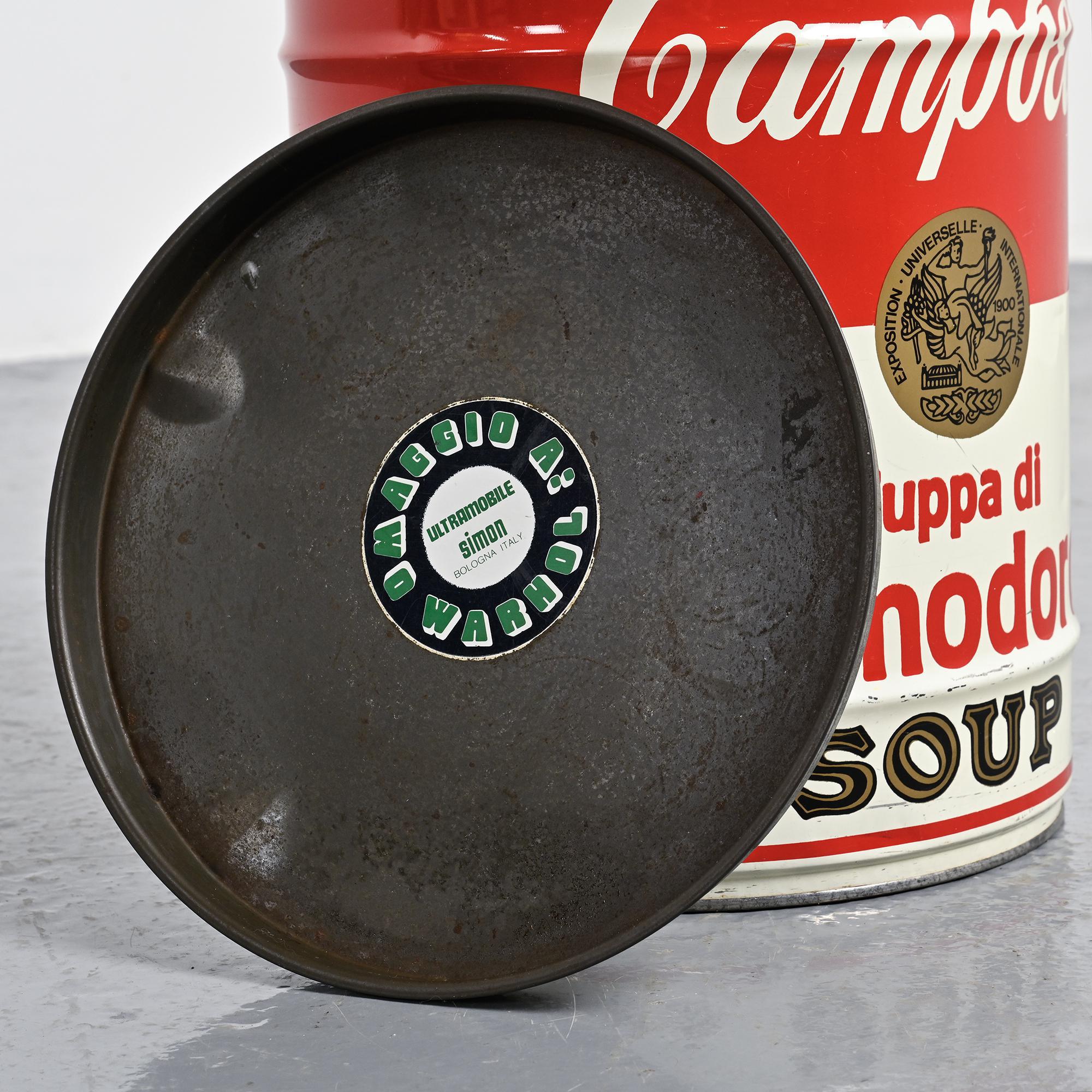 Tabouret « Campbell's Soup Can » par Dino Gavina, Ultramobile Simon, 1971