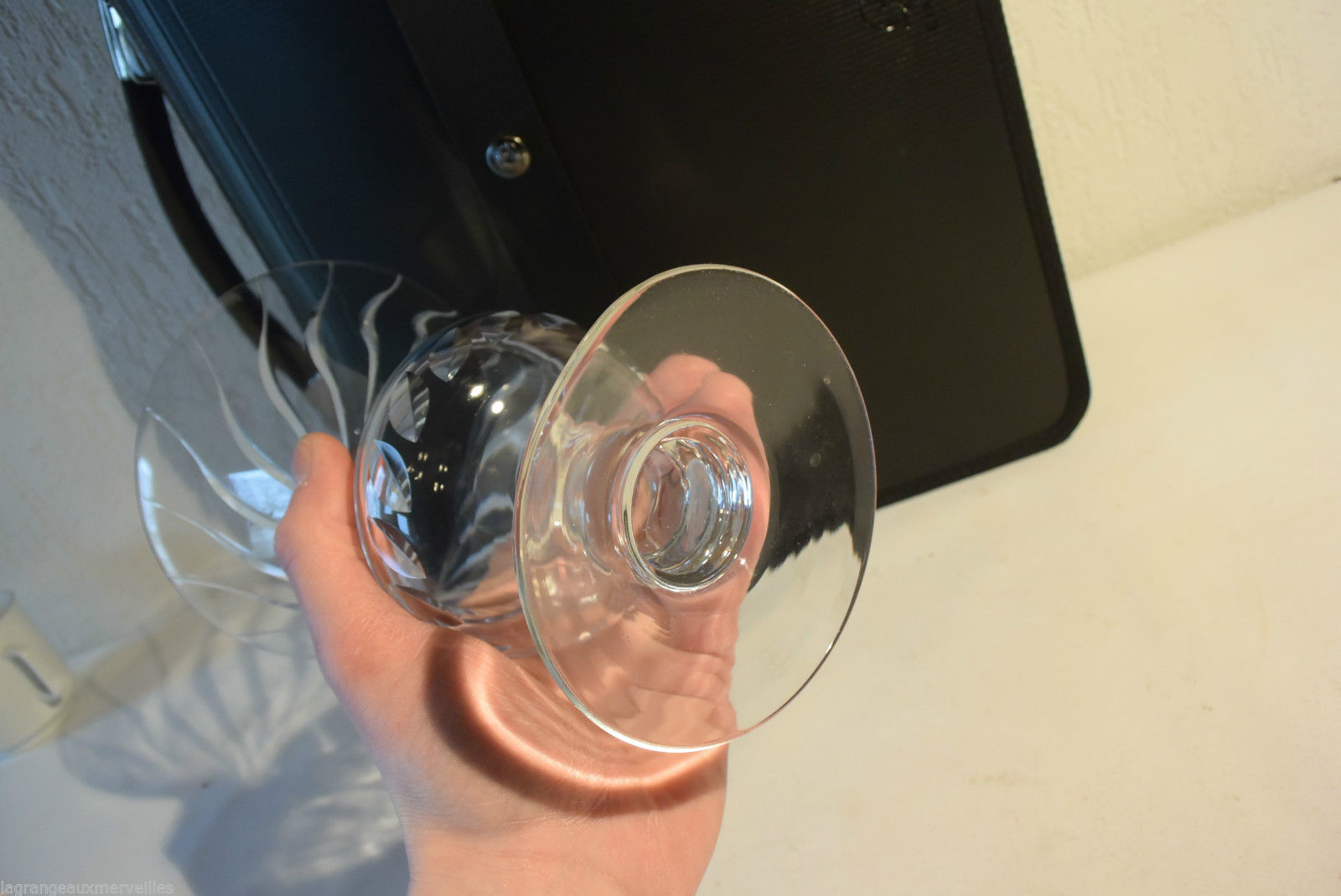 Old vase or sweet box cut glass