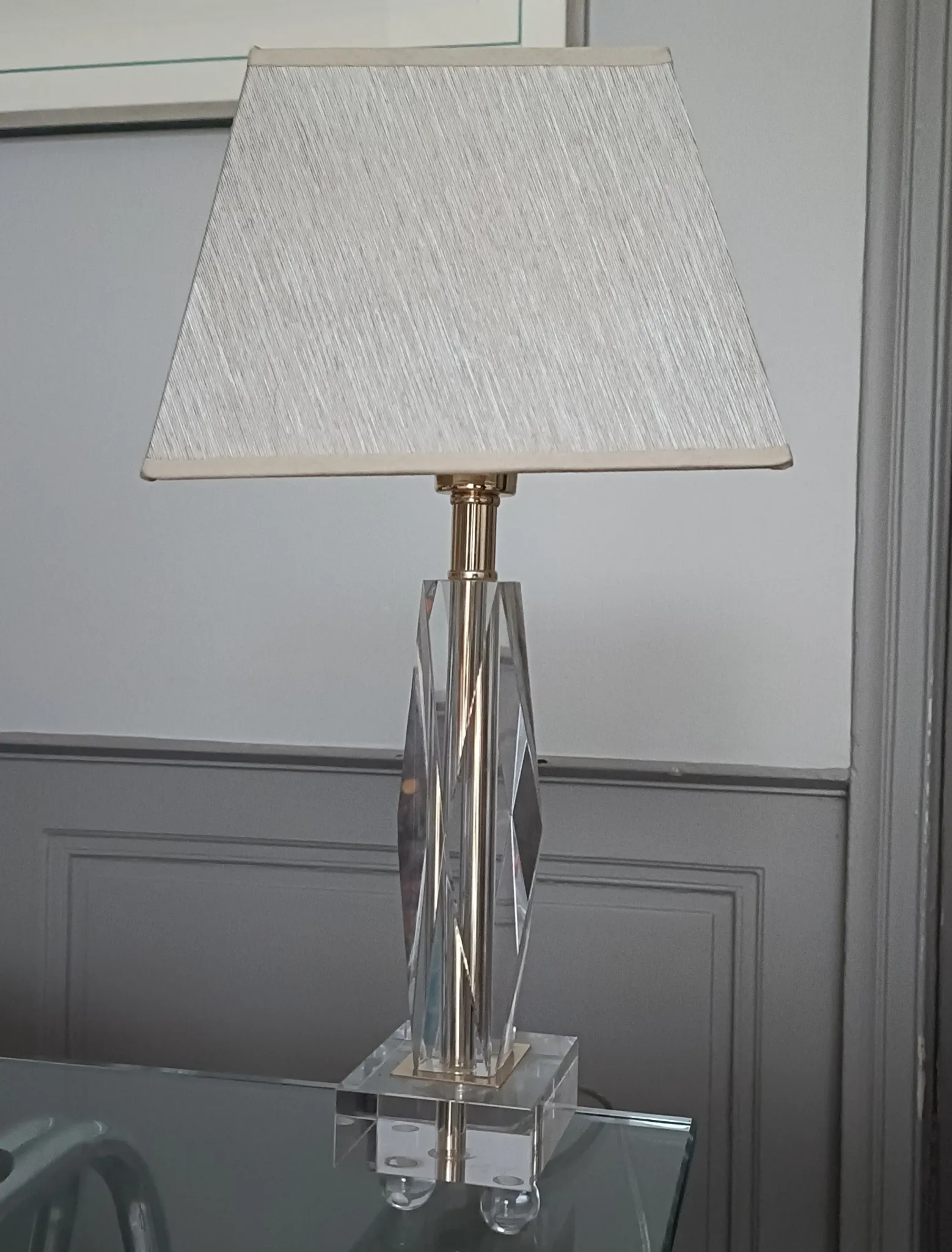 Vintage plexiglass lamp Le Dauphin