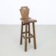 4x Brutalist Barstool by De Puydt, 1970s