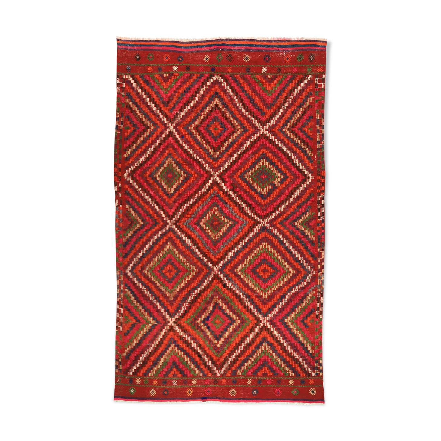 Anatolian handmade kilim rug 270 cm x 153 cm