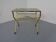 French brass and glass cart with magazine rack, 1960s