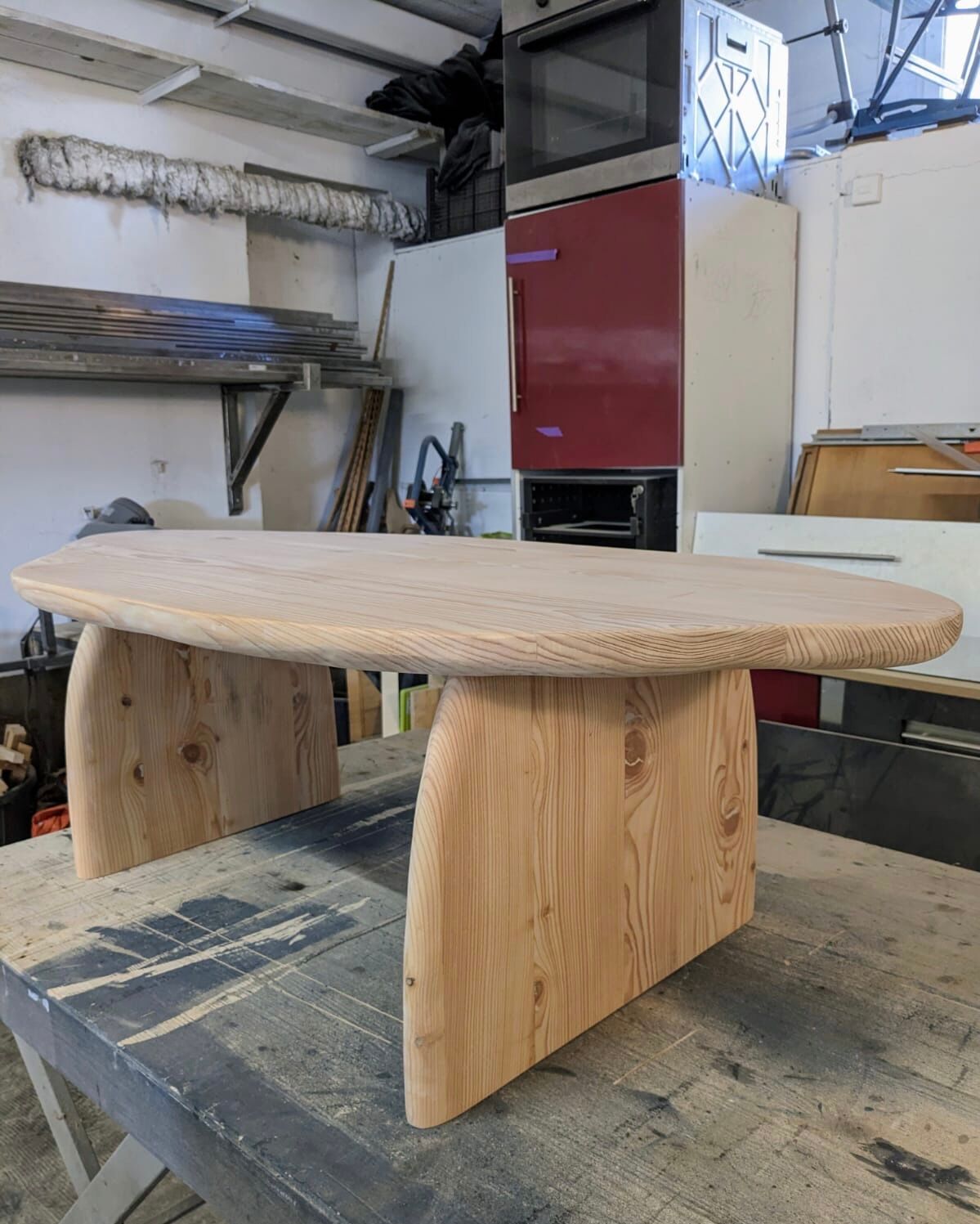 Solid wood coffee table