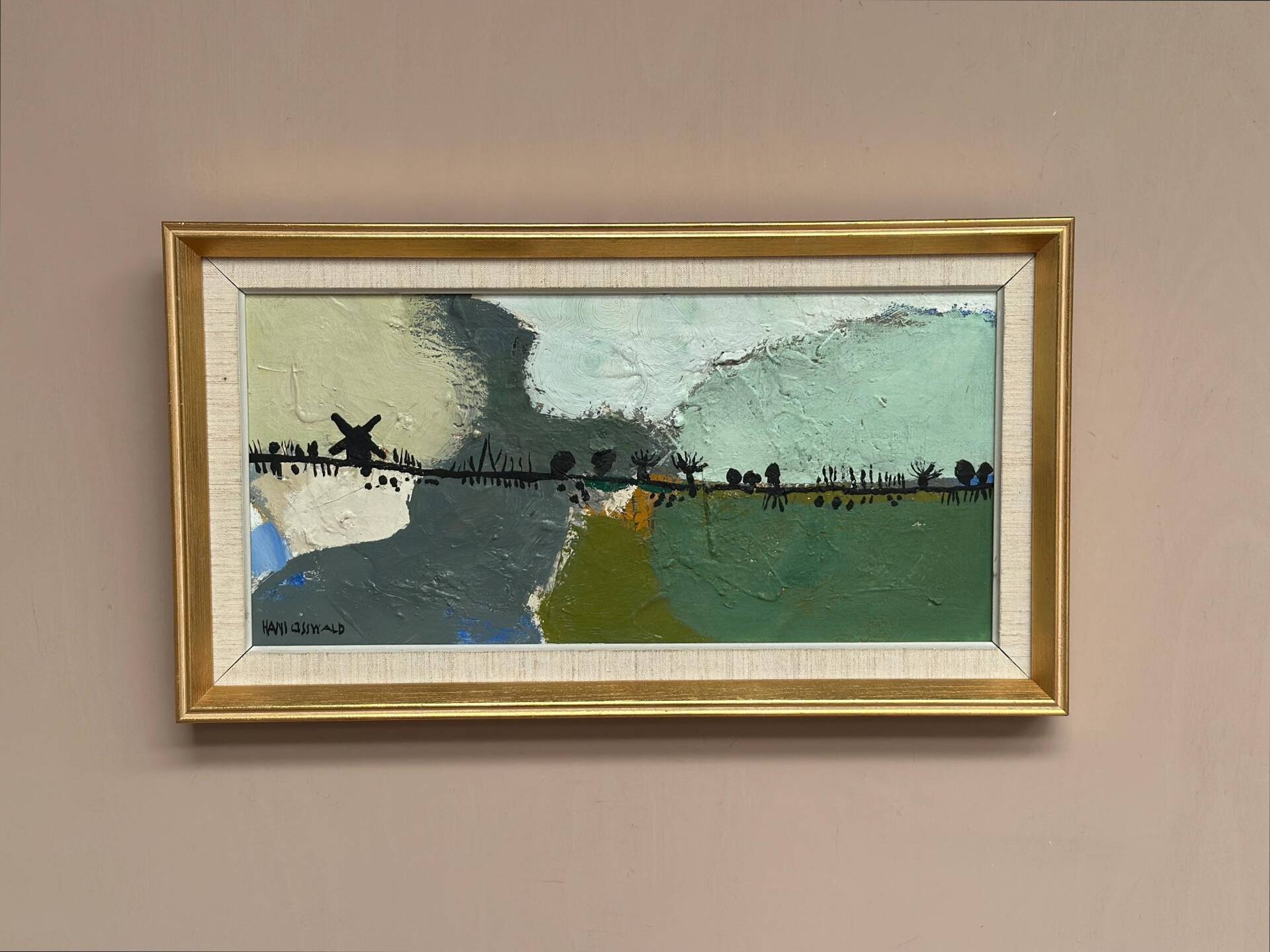 Swedish Oil on Canvas – “Kvarnvägen” by Hans Osswald – Signed