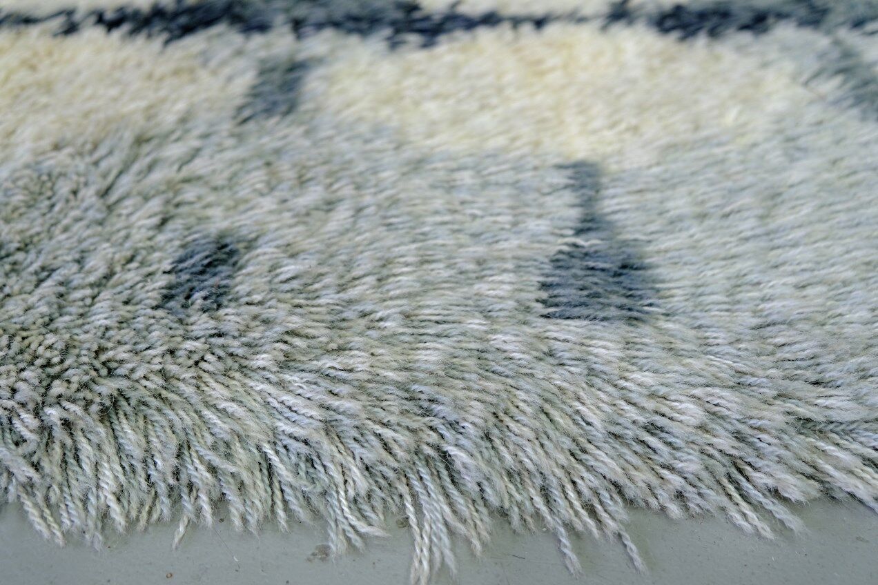 Tapis Rya scandinave fait à la main, années 1960, 152x105 cm