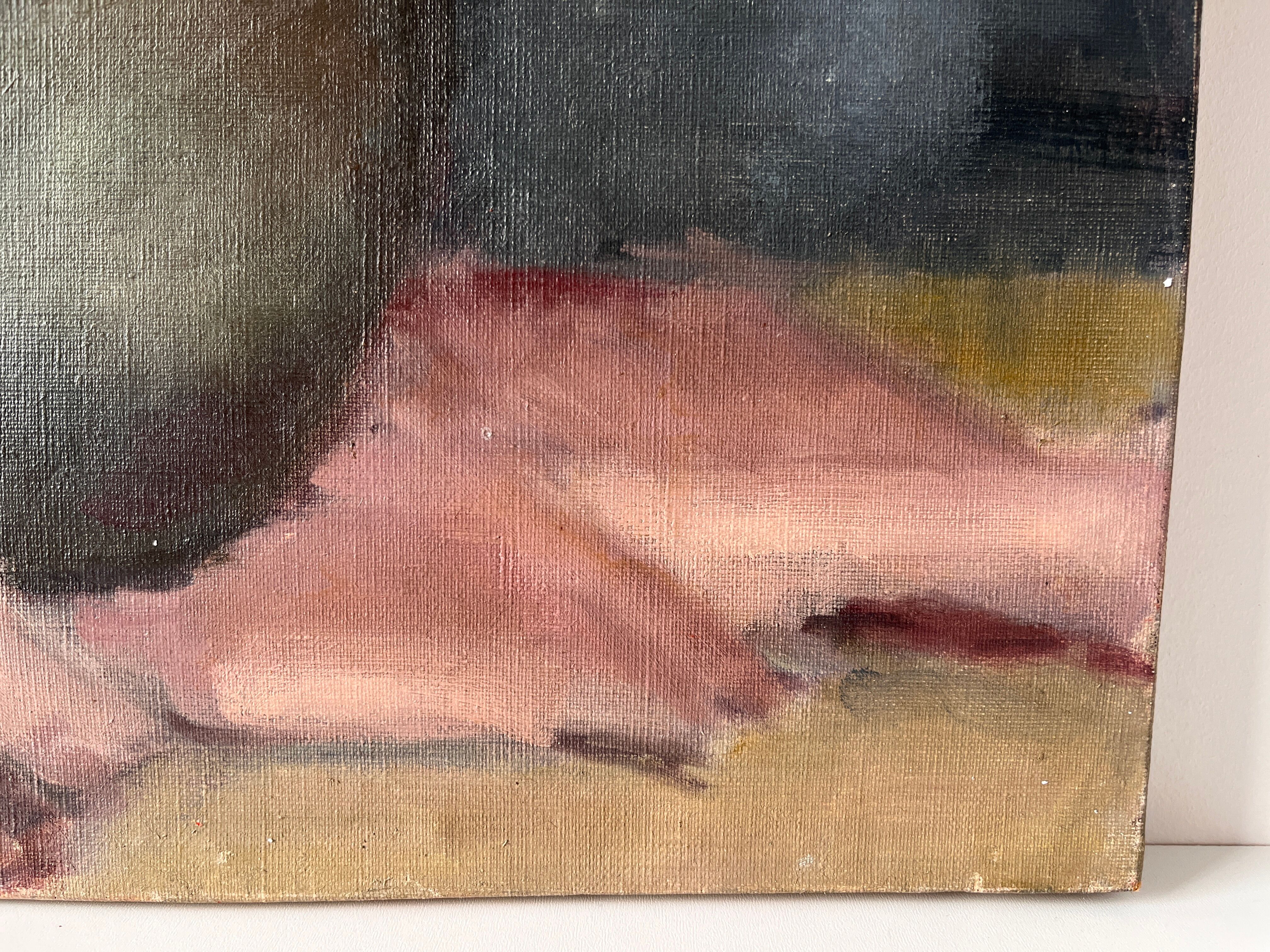 Nature morte à l'huile sur toile "le bouquet de roses" 1930, tableau ancien