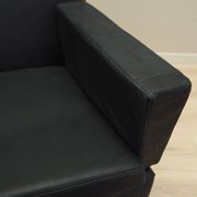 Fauteuil de bureau en cuir, design danois, années 1970, production : Danemark