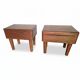 Pair of Scandinavian teak bedside tables from the 1960s.