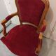 Ancien fauteuil style Louis Philippe bois velours