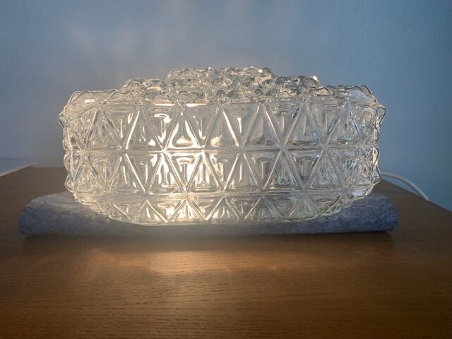 Chisled glass ceiling light