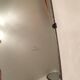 Large mirror beveled freeform, 99 x 28 cm