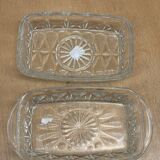 Glass butter dish