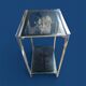 Chrome and smoked glass side table from the 1970s.
