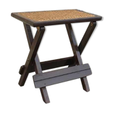 Fold wooden stool, cannes, vintage, 50s / 60s