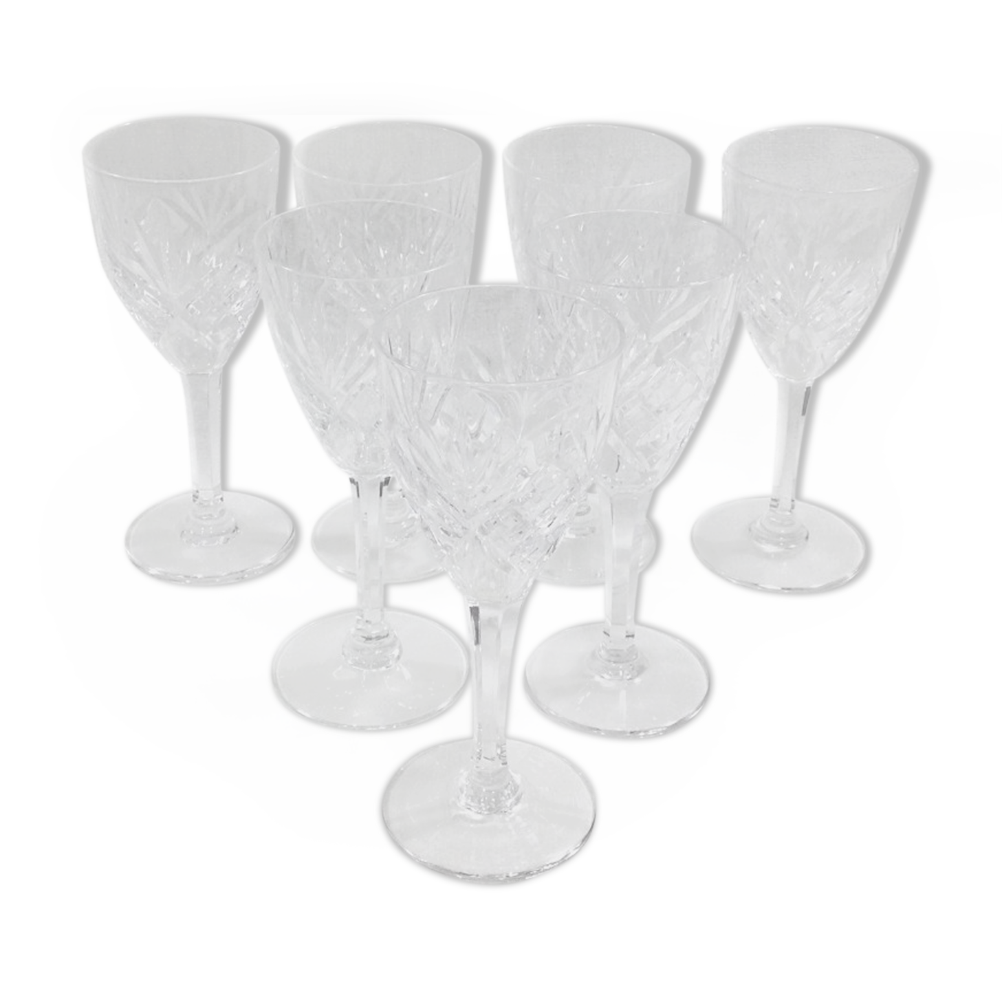 Set of 7 glasses of red wine Saint Louis model Chantilly