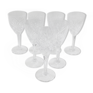 Set of 7 glasses of red wine Saint Louis model Chantilly