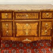 Chest of drawers Transition Style Louis XV marquetry and bronze
