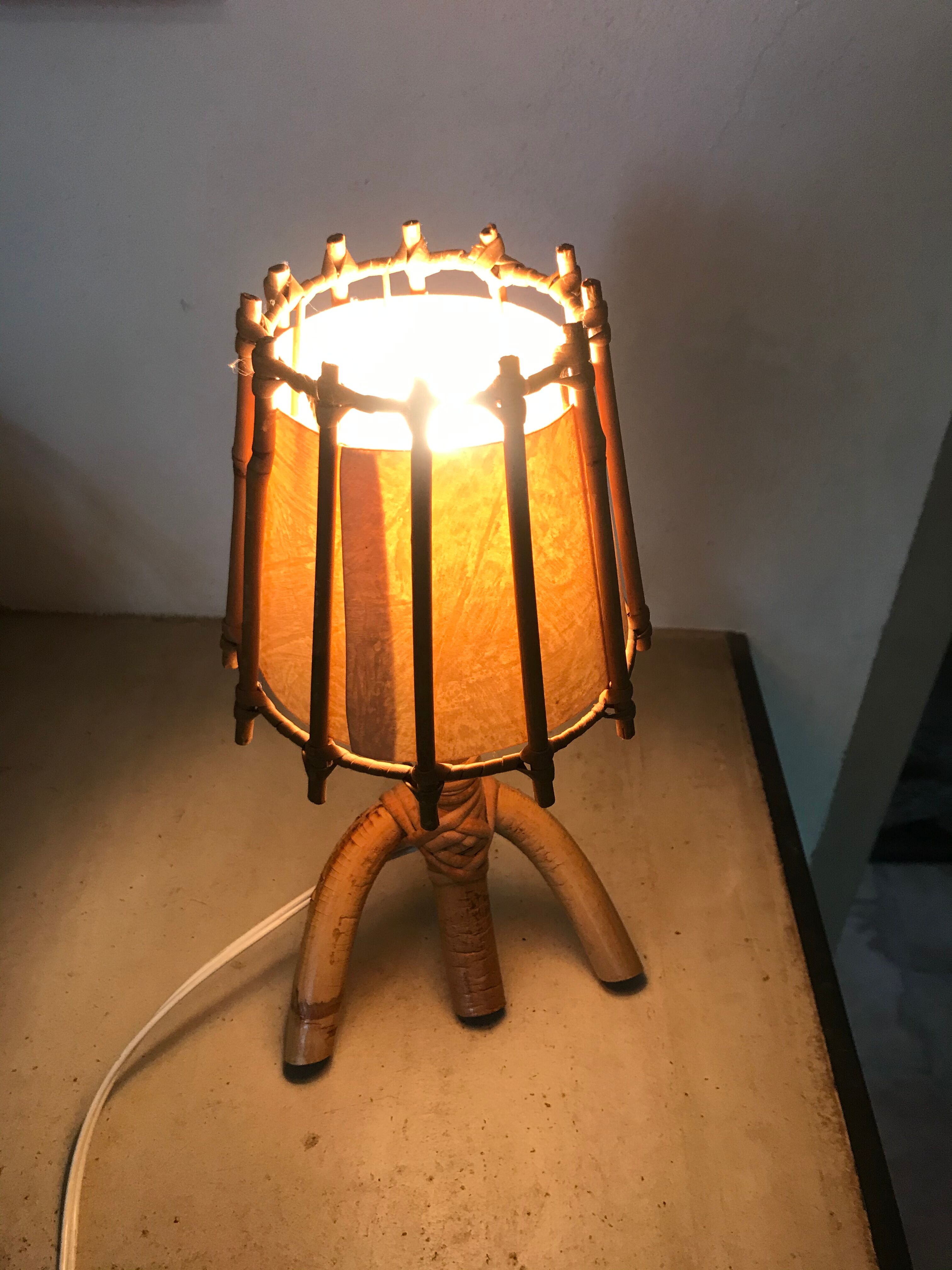 Rattan lamp