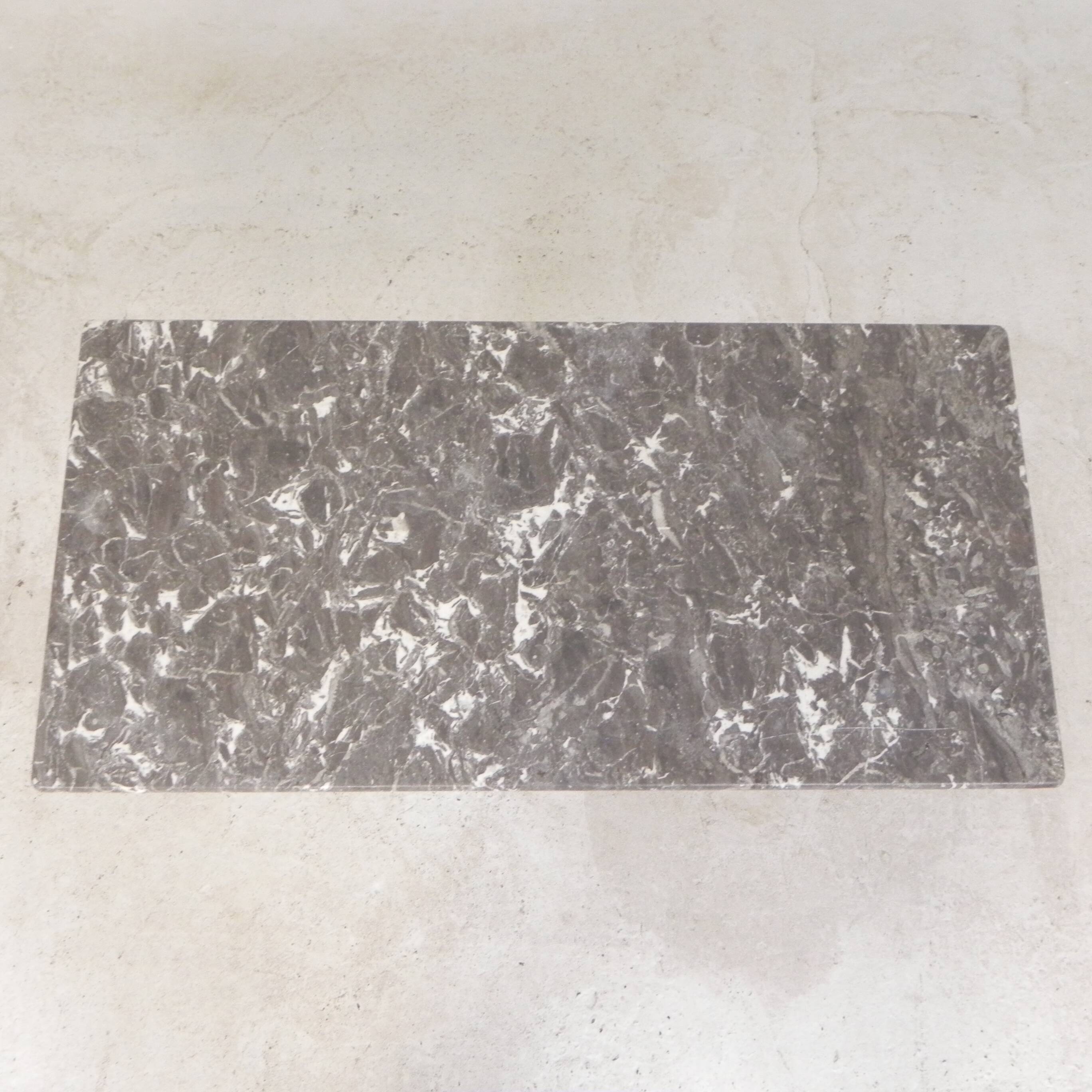 Bistro table marked A.Delail Toulouse in cast iron and marble, 1920