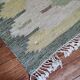 Green Scandinavian kilim carpet