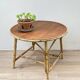 VINTAGE Low Table in Oak and Rattan