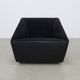 Postmodern Lounge Chair in Leather on wheels by COR