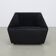 Postmodern Lounge Chair in Leather on wheels by COR