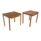 Set of 2 oak bedside tables, Sweden, 1960s