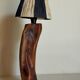 Free-form solid wood pose lamp in 1950s