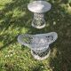 Ensemble vintage salon fauteuil et table enfant en rotin blanc