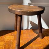 Tabouret tripode en bois
