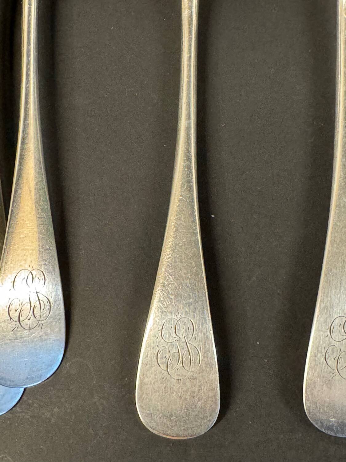 Set of 12 antique silver-plated cutlery – Afenide Manufacture