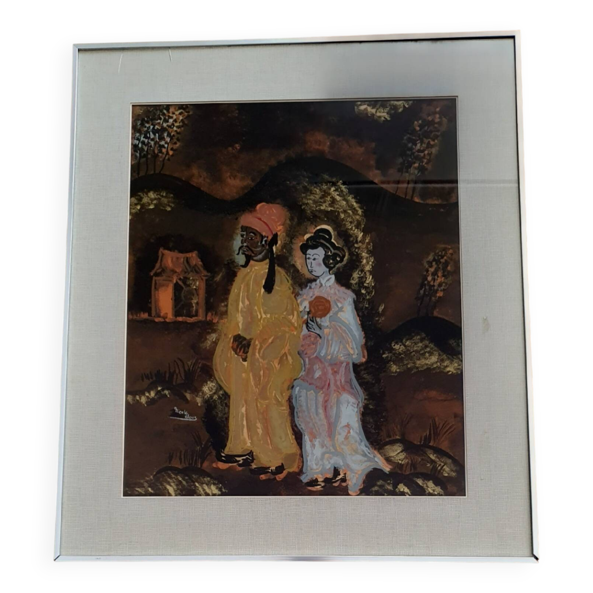 Oil painting on canvas by Nicole Cleus (1942-)