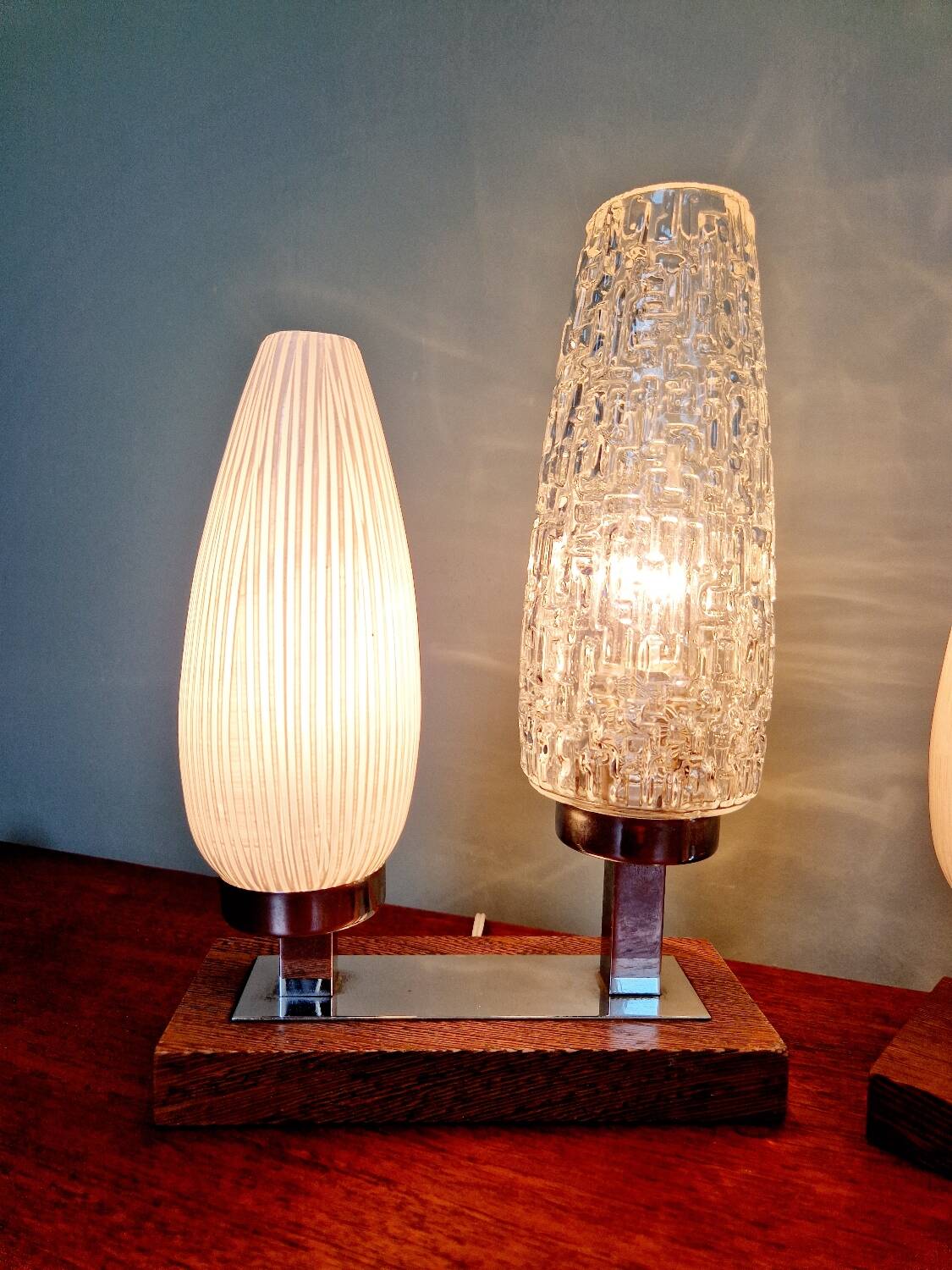 Pair of Mid-century bedside lamps, 1950s-60s