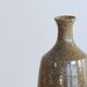 Enamelled stoneware vase or bottle signed Hélène