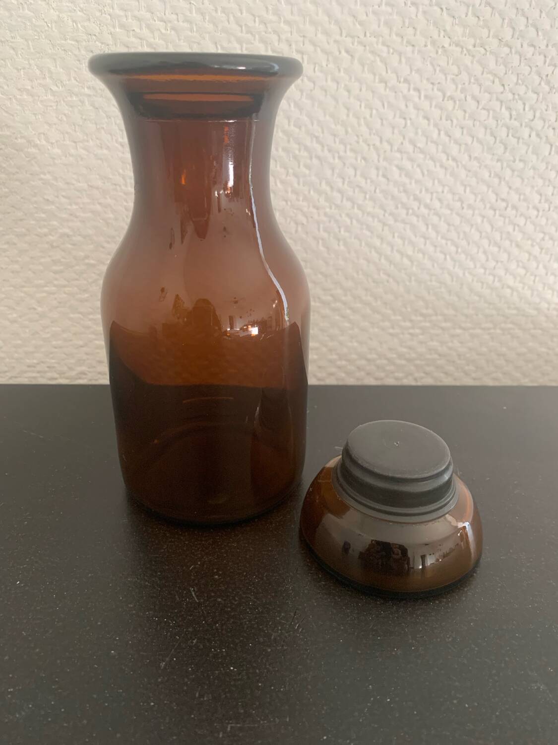 Pot verre ambré Container Made in Belgique