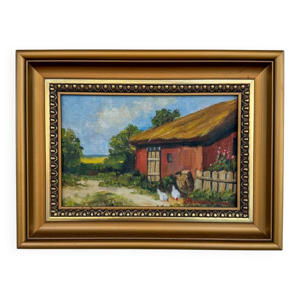 Tableau ancien ''grange