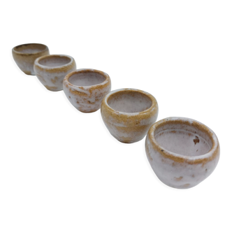 Set of 5 stoneware shells